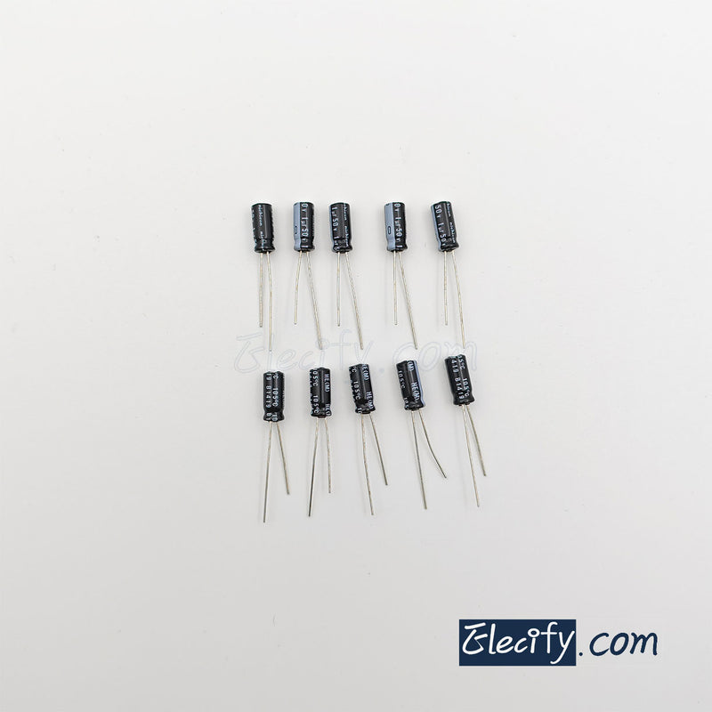 50V1uF Electrolytic Capacitor 10Pcs Nichicon