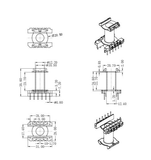 2set EC28 PC40 Ferrite Cores and bobbin 28mm