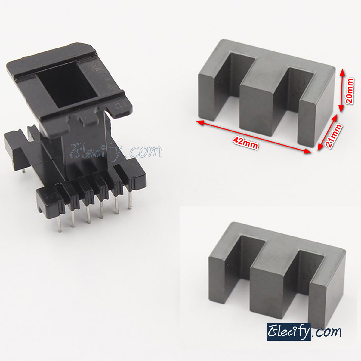 EE42 6+6pins 8+8pins PC40 Ferrite Cores and bobbin 42mm 20mm 15mm 4220 ...