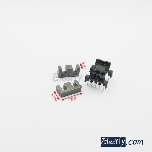 2set EF20 horizontal 5+5pins 20mm  10mm 5mm Ferrite Cores and bobbin, transformer core, inductor coil
