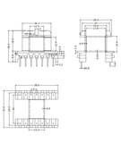 2set EI40 PC40 Ferrite Cores and bobbin 40mm