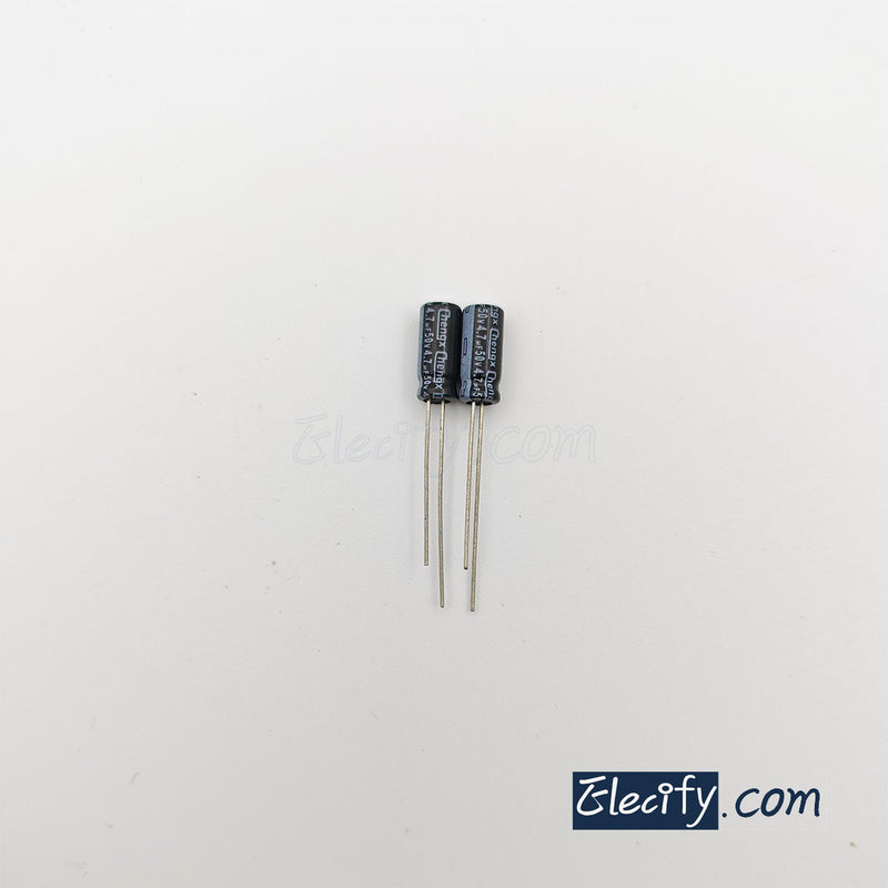 50V4.7uF Electrolytic Capacitor 10Pcs