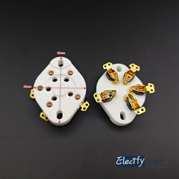 5Pin vacuum tube socket for FD422 807 FU7