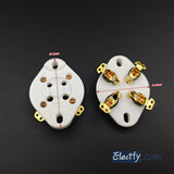 4Pin Gold Chassis Ceramic Vacuum Tube socket, for 300B, 811, 2A3