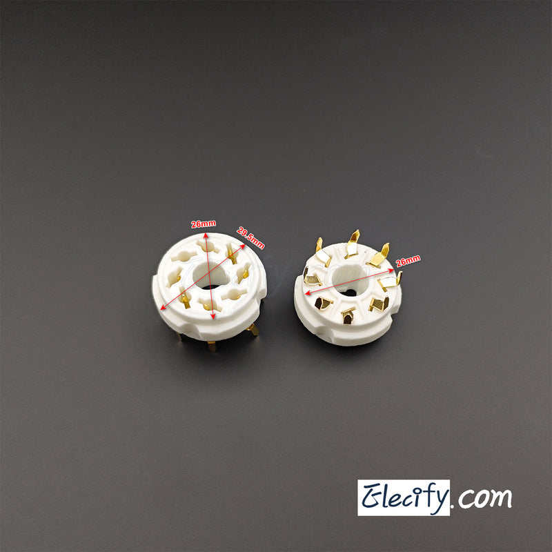 8Pin Octal socket for KT88 EL34 5Z3P 6V6, tube socket for PCB