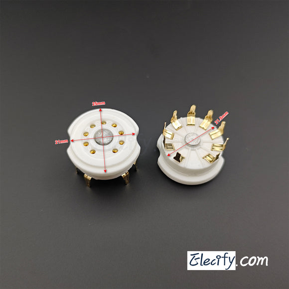 9Pin Gold noval socket, for 12AX7 12AU7 ECC82 EL84