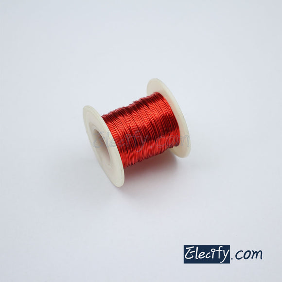 Red color Enameled wire 24AWG, 0.5mm, Magnet Wire coil 73g unique piece