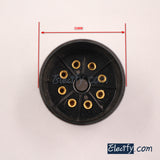 8Pin Octal plug, vacuum tube socket red black