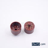 8Pin Octal plug, vacuum tube socket red black