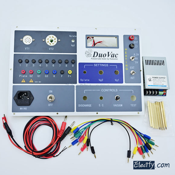 Vacuum tube tester front panel with 4-5-6.3V heat power – elecify