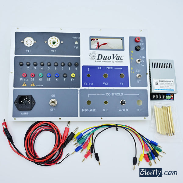 Vacuum tube tester front panel with 4-5-6.3V heat power – elecify