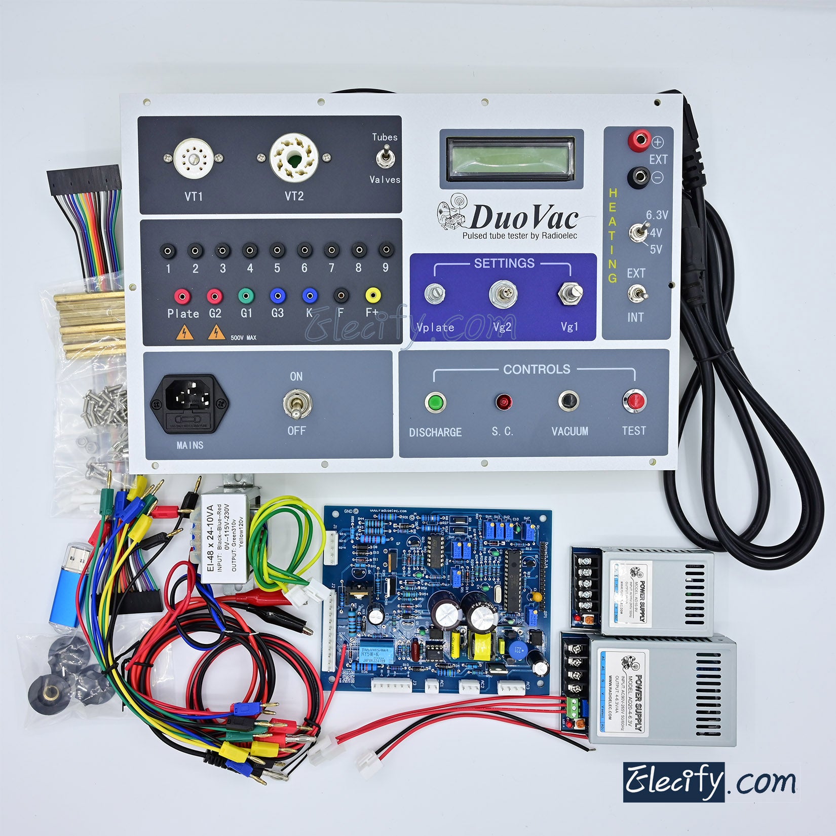 Vacuum tube tester, Duokit 2 with front panel – elecify