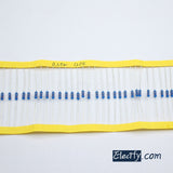 100pcs 1/4W Resistor 110KΩ - 1MΩ, Metal Film, 1% tolerance, 0.25W 1/4 watt 110K ohm - 1M ohm