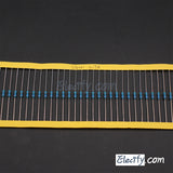 100pcs 1/4W Resistor 1.2KΩ - 10KΩ, Metal Film, 1% tolerance, 0.25W