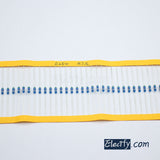 100pcs 1/4W Resistor 1.1Ω - 10Ω, Metal Film, 1% tolerance, 0.25W 1/4 watt 1.1 ohm - 10 ohm