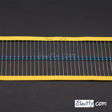 100pcs 1/4W Resistor 11KΩ - 100KΩ, Metal Film, 1% tolerance, 0.25W