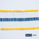 20pcs 1W Resistor 12KΩ - 100KΩ, Metal Film, 1% tolerance 1 watt 12K ohm - 100K ohm