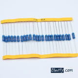 20pcs 1W Resistor 12KΩ - 100KΩ, Metal Film, 1% tolerance 1 watt 12K ohm - 100K ohm