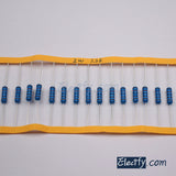 20pcs 2W Resistor 1.1KΩ - 10KΩ, Metal Film, 1% tolerance