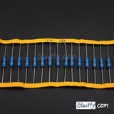 50pcs 1/2W Resistor 11KΩ - 100KΩ, Metal Film, 1% tolerance, 0.5W