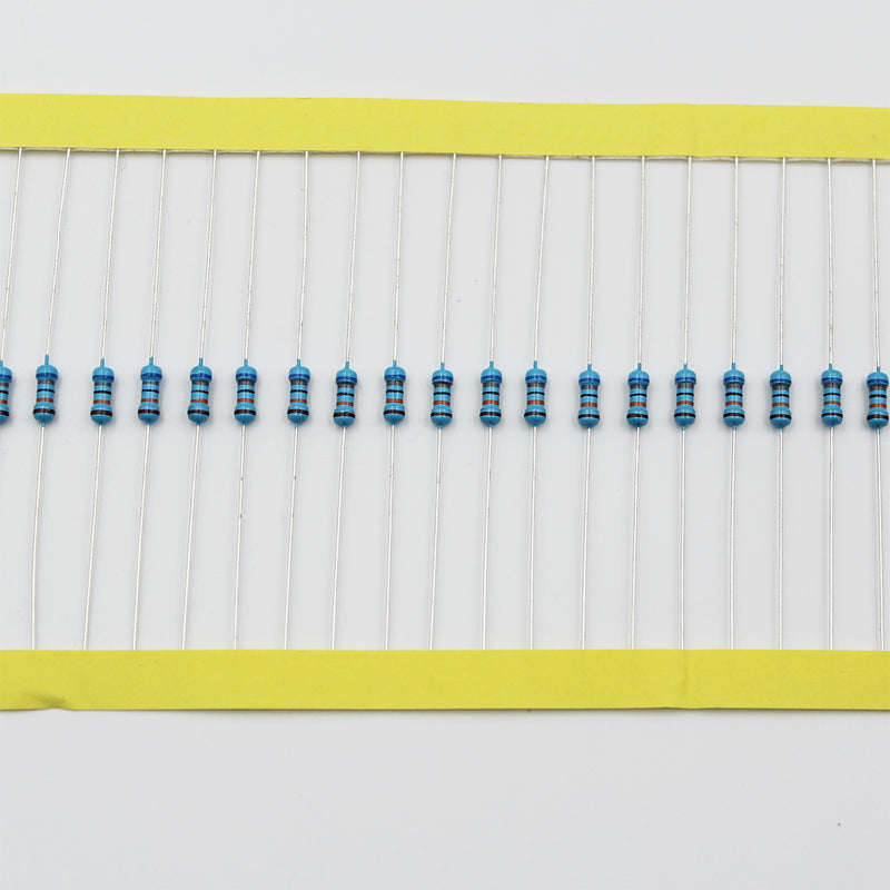 100pcs 1/4W Resistor 120Ω - 1KΩ, Metal Film, 1% tolerance, 0.25W