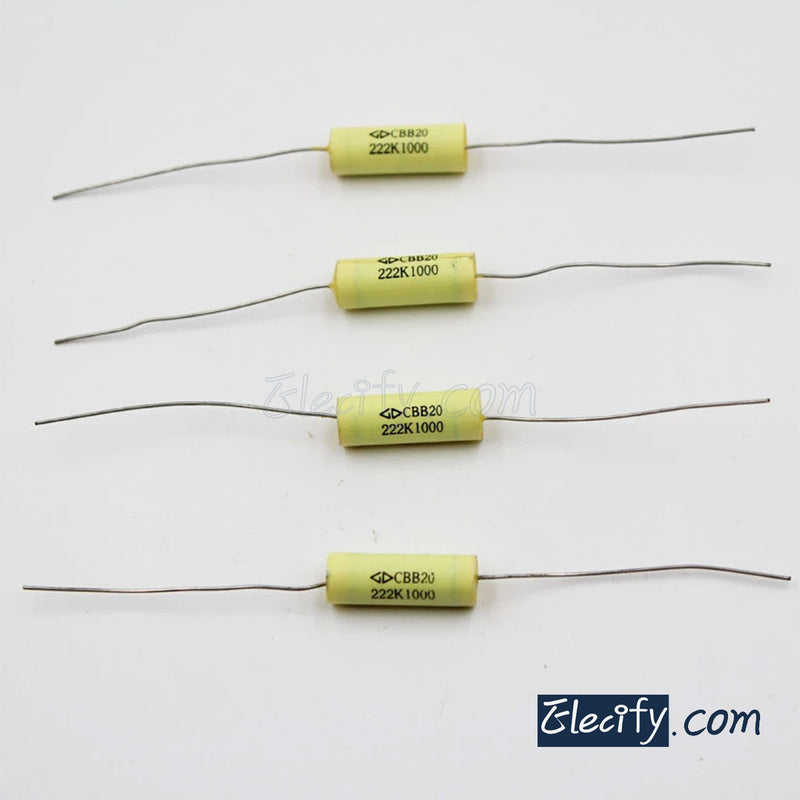 1000V 222 2.2nF 2200Pf Audio Polypropylene Axial Capacitor