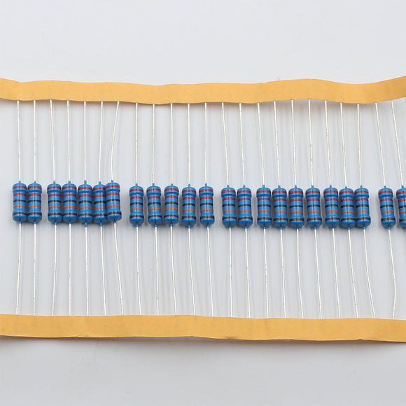 20pcs 1W Resistor 12KΩ - 100KΩ, Metal Film, 1% tolerance