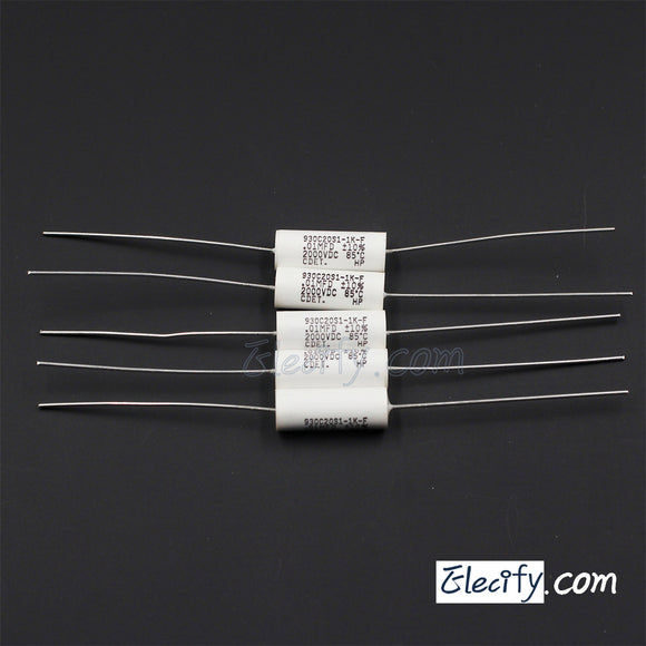 2000V 103 10nf 0.01uf axial polypropylene film capacitor 930C20S1-1K-F