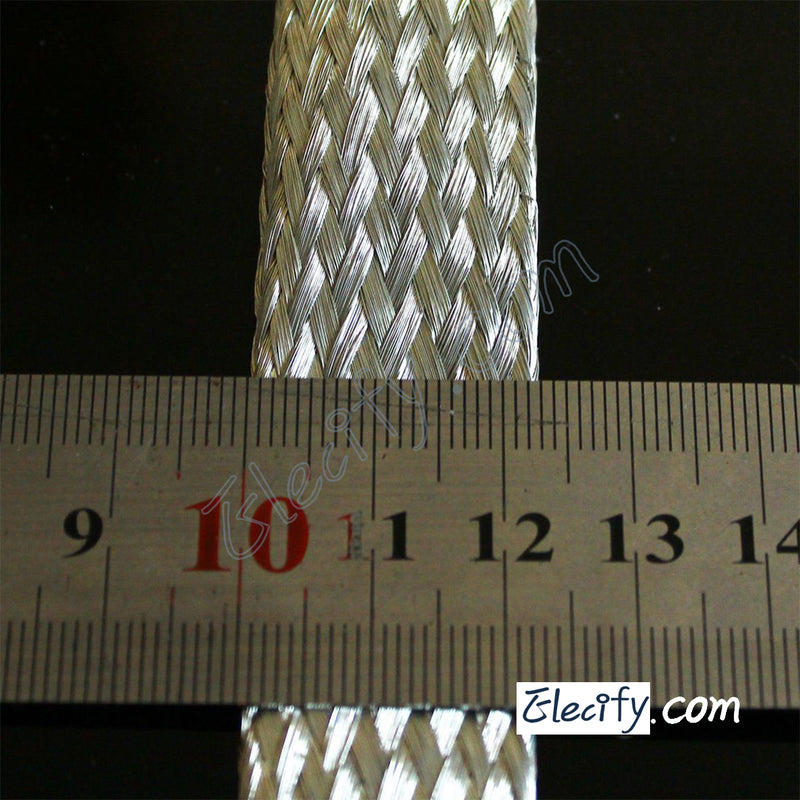 1m 3.3ft 22mm Flat Tinned Copper Braid cable,tin plating copper shield tube