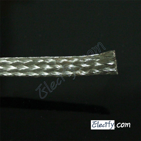1m 3.3ft 4mm Flat Tinned Copper Braid cable,tin plating copper shield tube