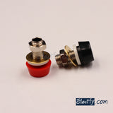 4mm short banana plug, black, red