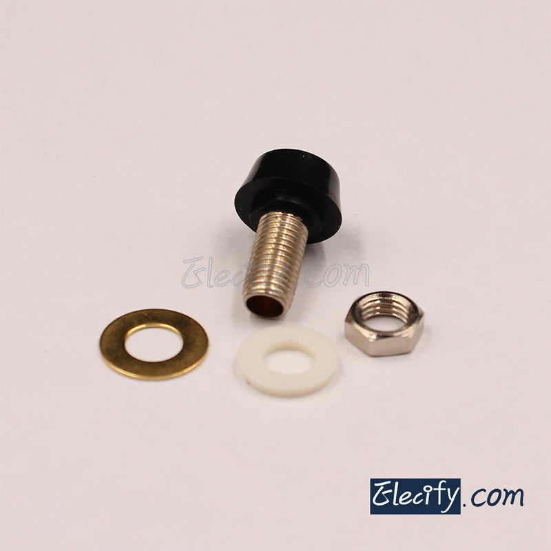 4mm short banana plug, black, red