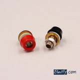 4mm short banana plug, black, red