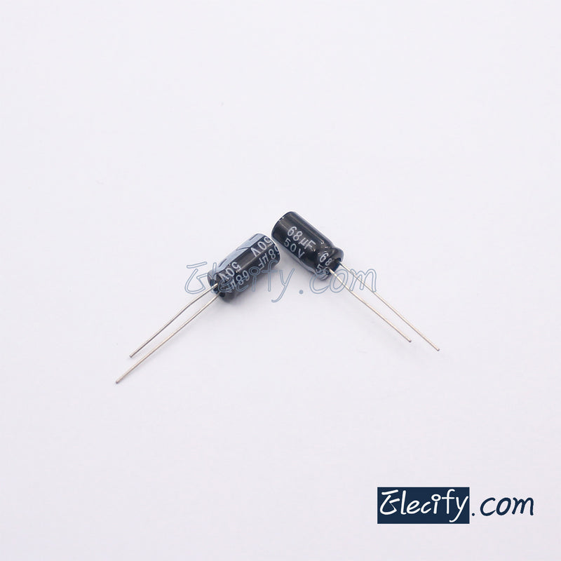 50V68uF Electrolytic Capacitor 10Pcs