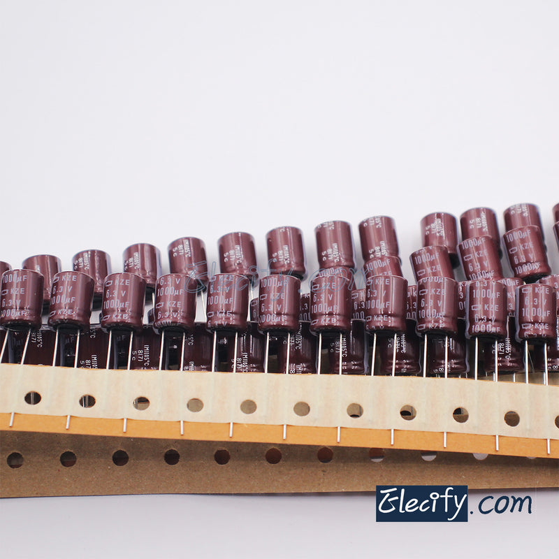 6.3V1000uF Electrolytic Capacitor NCC 10Pcs