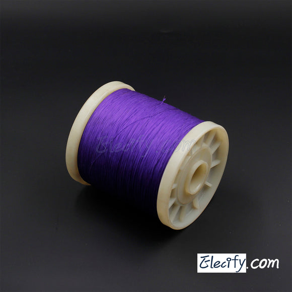 10m 0.1mm x 1 strand Blue Natural silk Litz Wire, 1/38