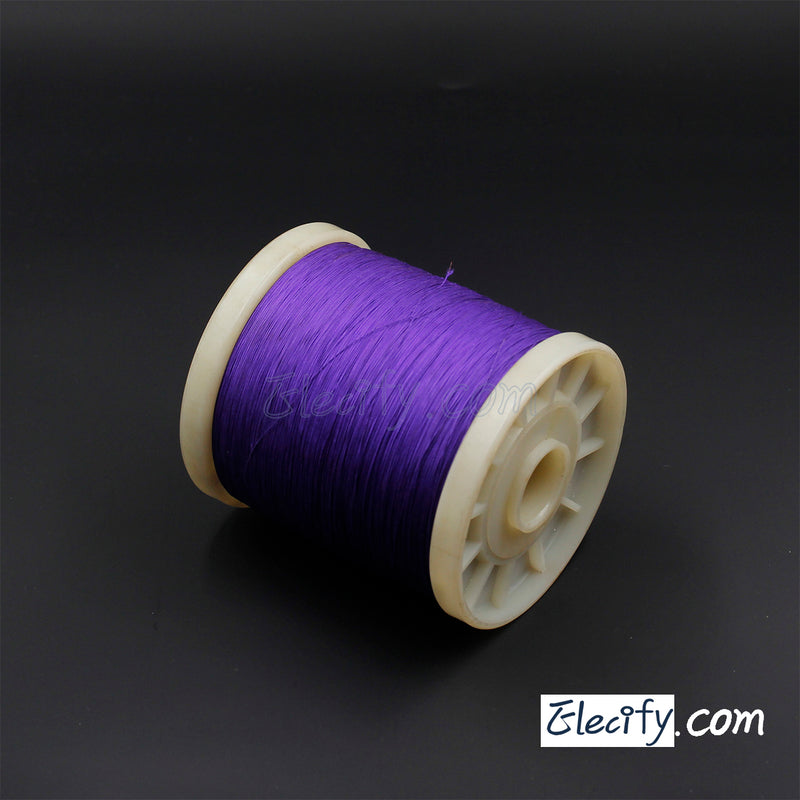 10m 0.1mm x 1 strand Blue Natural silk Litz Wire, 1/38