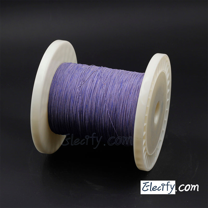 10m 0.05mm x 27 strands blue and white colour Natural silk litz wire, 27/44