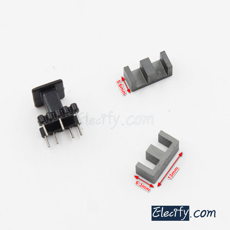 5set EE13 3+4pins Ferrite Cores and bobbin, PC40 13mm