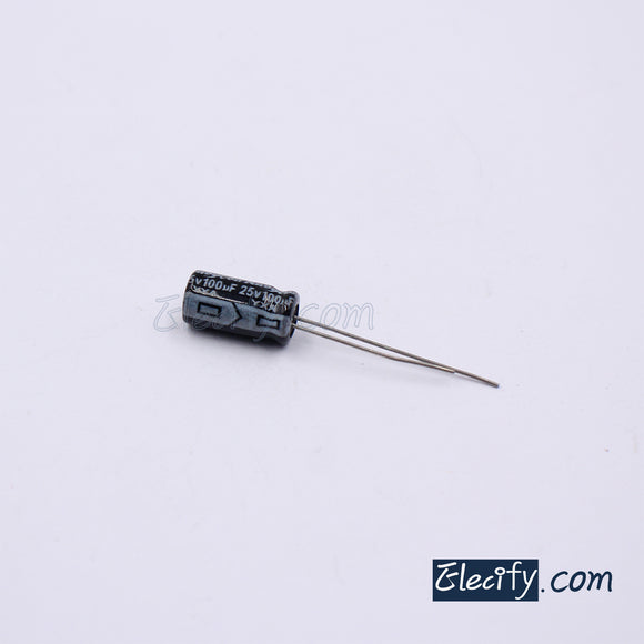 25V100uF Electrolytic Capacitor 10Pcs