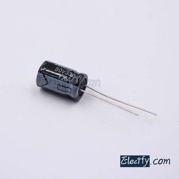 50V330uF Electrolytic Capacitor 10Pcs