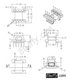 1set EPC13 5+5pins Ferrite Cores bobbin, transformer core, inductor coil