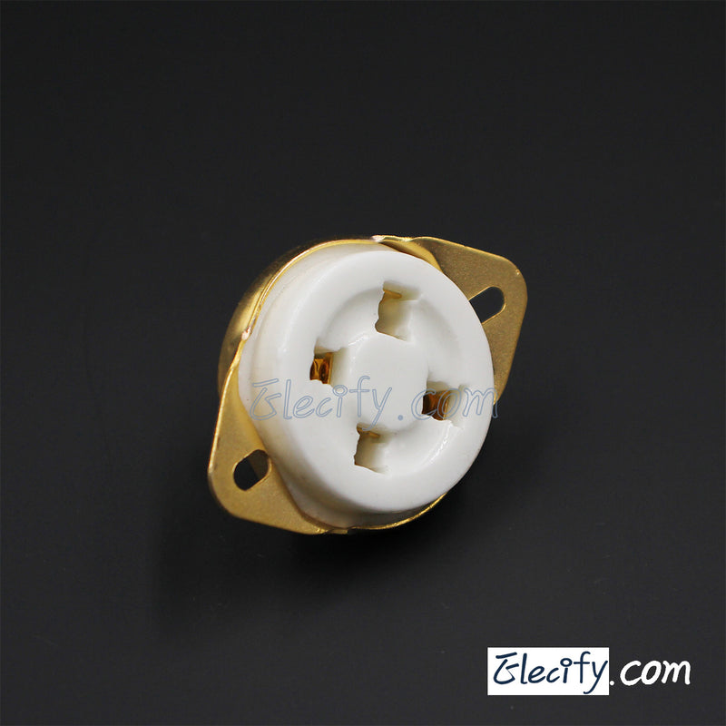 4Pin Gold Ceramic vacuum tube socket, for 300B, 811, 2A3