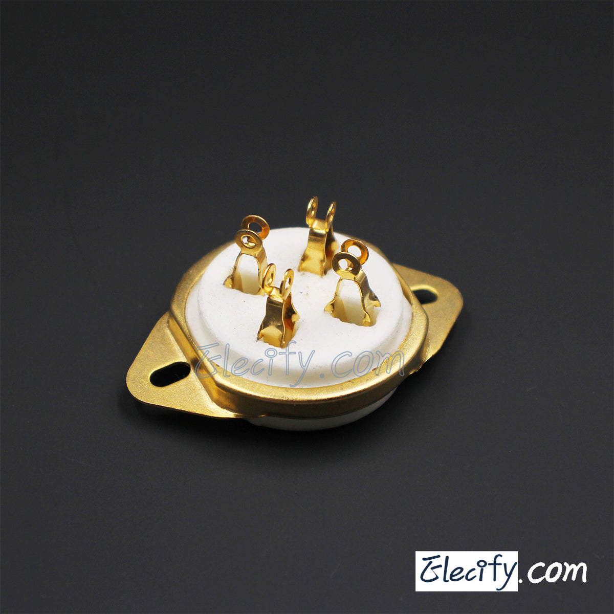 4Pin Gold Ceramic vacuum tube socket, for 300B, 811, 2A3 – elecify
