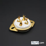 4Pin Gold Ceramic vacuum tube socket, for 300B, 811, 2A3
