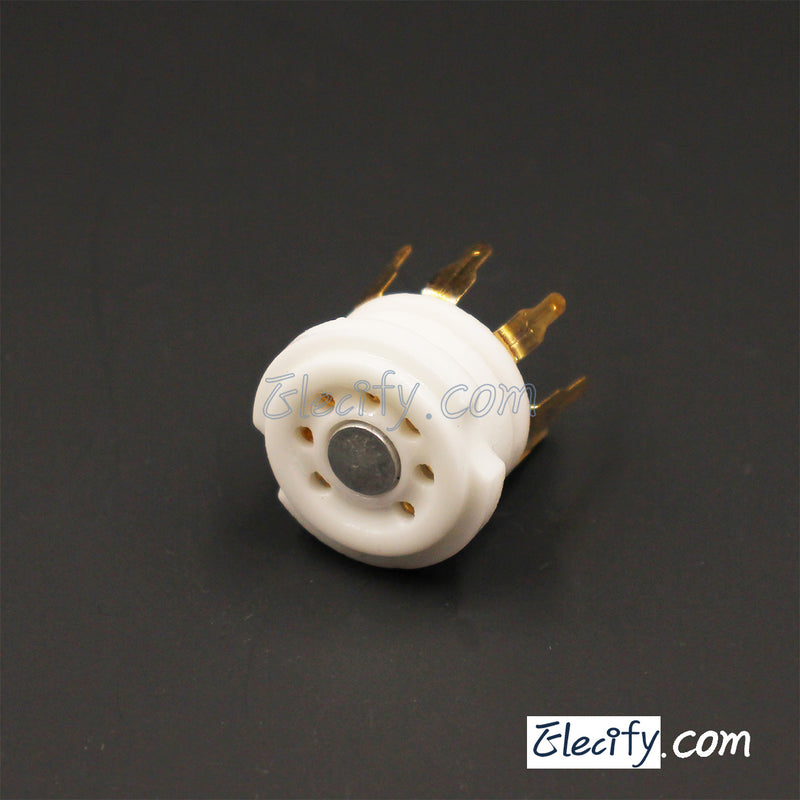 7Pin vacuum tube socket for 6J5 6H2 6X4, miniature socket for PCB