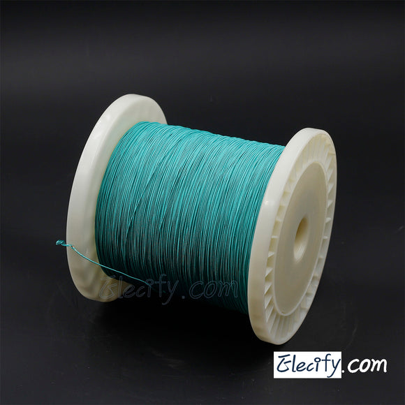 10m 0.05mm x 50 strands, green colour Natural silk litz wire. 50/44