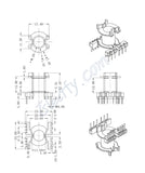 2set PQ20 PC40 Ferrite Cores and bobbin