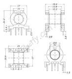 2set PQ20 PC40 Ferrite Cores and bobbin