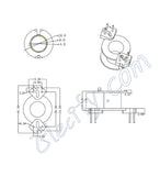 2set RM5 3+3pins Ferrite Cores bobbin,transformer core,inductor coil 12mm